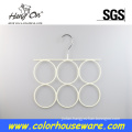 Round ties and scarves metal hanger with PVC